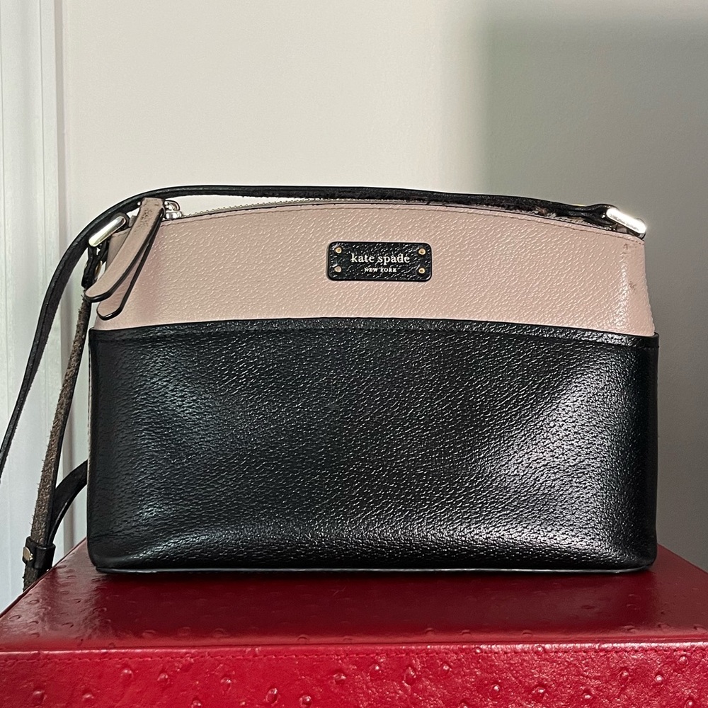 Kate Spade tan and black crossbody bag